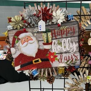 Handmade one of a kind Christmas wall/door decor